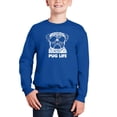 thumbnail image 1 of Pug Life - Boy's Word Art Crewneck Sweatshirt, 1 of 3