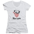 thumbnail image 1 of - Pug Life - Juniors Cap Sleeve V-Neck Shirt - Medium, 1 of 2