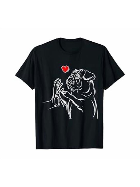 Pug Love Cute Dog Lover Owner Funny Gift Shirt BLACK Unisex S-5XL Hot Trending Shirt, Vintage Birthday Gift