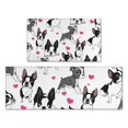 thumbnail image 1 of Pug and Love Heart Kitchen Rugs Sets Of 2,Anti Fatigue Kitchen Mat Rugs Non Slip Washable,Decorative Kitchen Floor Mats for Kitchen,Sink,Laundry,17"x30"+17"x47", 1 of 7