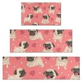 thumbnail image 1 of Pug and Love Heart Kitchen Rugs Sets Of 3,Kitchen Runner Rugs Non Skid Washable,Decorative Kitchen Floor Mats for Kitchen,Sink,Laundry,17"x30"+ 17"x47" + 17"x59", 1 of 6