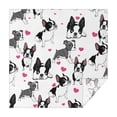thumbnail image 1 of Pug and Love Heart Square Tablecloth,Waterproof Square Table Cover,Wipeable Spillproof Washable Table Cover for Home Kitchen Party Decor 42"X42"(107x107cm), 1 of 6