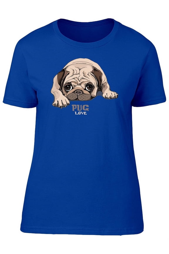 Pug Love / Sleepy Pug T-Shirt Women -Image by Shutterstock, Female Small