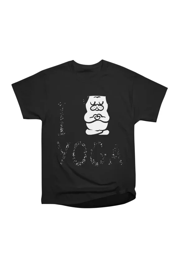 Pug Love Yoga T-Shirt Tee Gift For Him Merch For Her Apparel For Friend