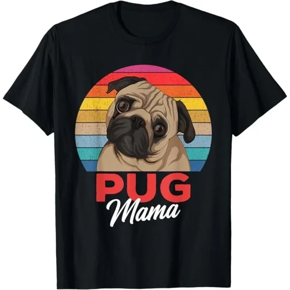 Pug Mama Cute Dog Mom Funny Girls Gift T-Shirt