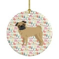 thumbnail image 1 of Pug Merry Christmas Ceramic Ornament 2.8 in x 2.8 in, 1 of 3