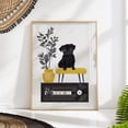 thumbnail image 1 of Pug Mid Century Record Player Retro Music Wall Art, Unframed Paper Poster 8x10in, 1 of 4