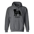 thumbnail image 1 of Pug Mom Adult Hooded Sweatshirt, 1 of 3
