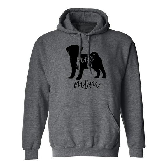 Pug Mom Adult Hooded Sweatshirt