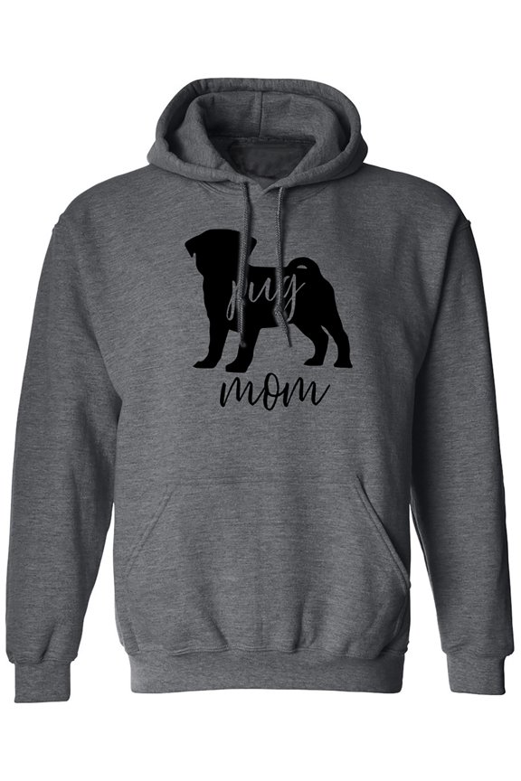 Pug Mom Adult Hooded Sweatshirt