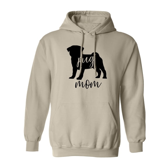 Pug Mom Adult Hooded Sweatshirt