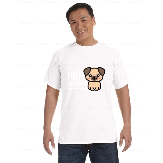Pug Mom Comfort Color T-Shirt Cute Pet Lover Design for Dog Moms, Unisex, up to size 4XL