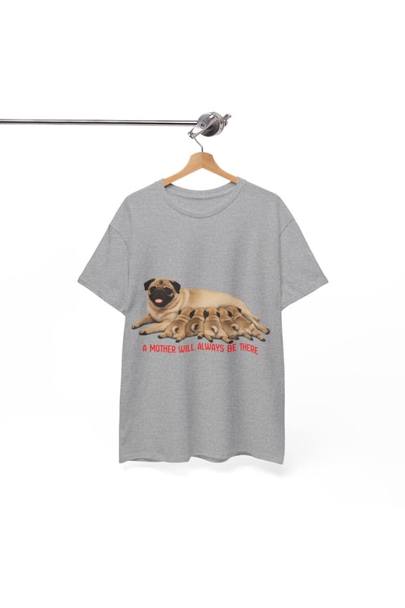 Pug Mom T-Shirt for Men Women, Retro Pug Puppies Graphic Tee, Funny Summer Dog Lover Shirt
