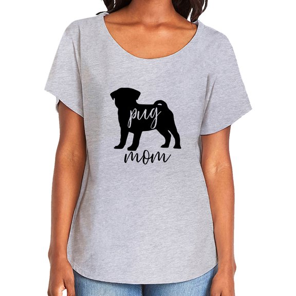 Pug Mom Womens Dolman Tee