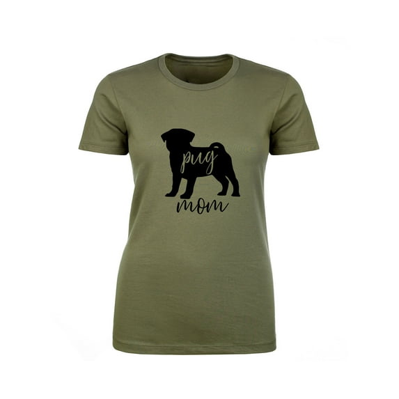 Pug Mom Womens crewneck tee