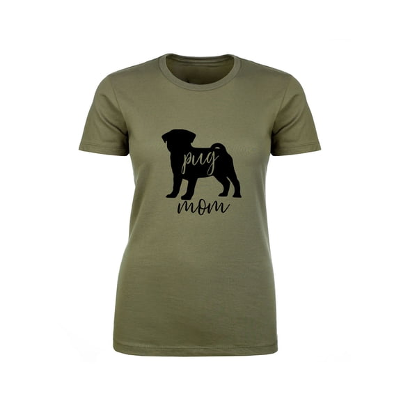 Pug Mom Womens crewneck tee