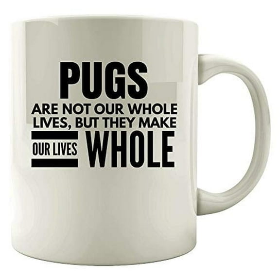 Pug 11 oz Coffee Mug - Adorable Dog Theme White Ceramic Gift