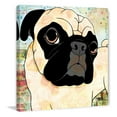 thumbnail image 1 of "Pug Mug" Painting Print on Wrapped Canvas, 1 of 7
