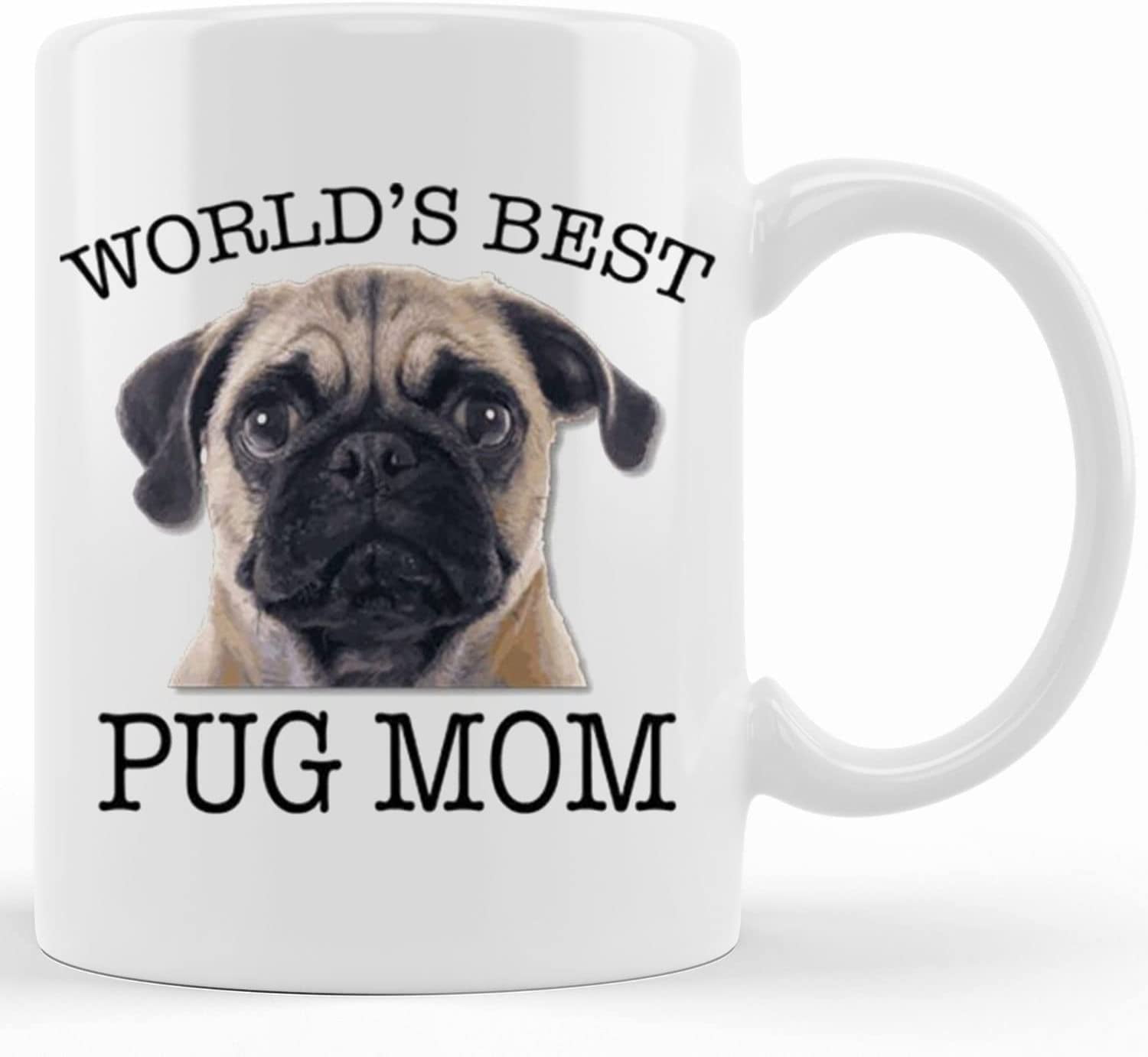 Black Pug - Personalized Pug Themed Gifts For Women Coffee Mug