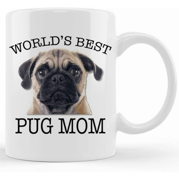 Pug Mug, World's Best Pug Mom, Dog Mom Mug, Pug Mom, Gift For Pug Owner, Dog Mug, Gift For Her, Pug Coffee Cup, Gift For Pug Mom, Pugs, Ceramic Novelty Coffee Mugs 11oz, 15oz Mug, Tea Cu