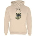 thumbnail image 1 of Pug Off Funny Mens Hoodie Sand LG, 1 of 1