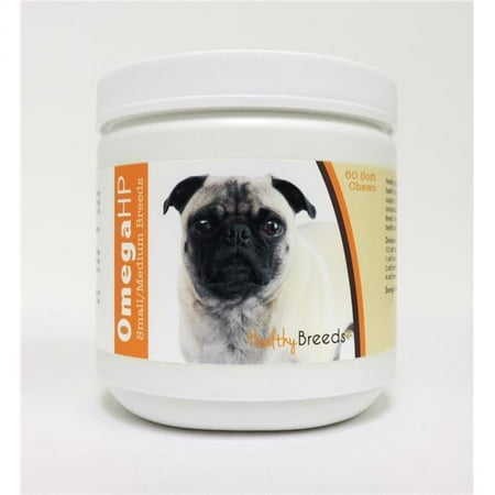 Pug Omega HP Fatty Acid Skin & Coat Support Soft Chews, 60 Count