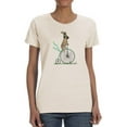 thumbnail image 1 of Pug On Penny Farthing T-Shirt Women -Fab Funky Designs, Female XX-Large, 1 of 4