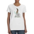 thumbnail image 1 of Pug On Penny Farthing T-Shirt Women -Fab Funky Designs, Female XX-Large, 1 of 4
