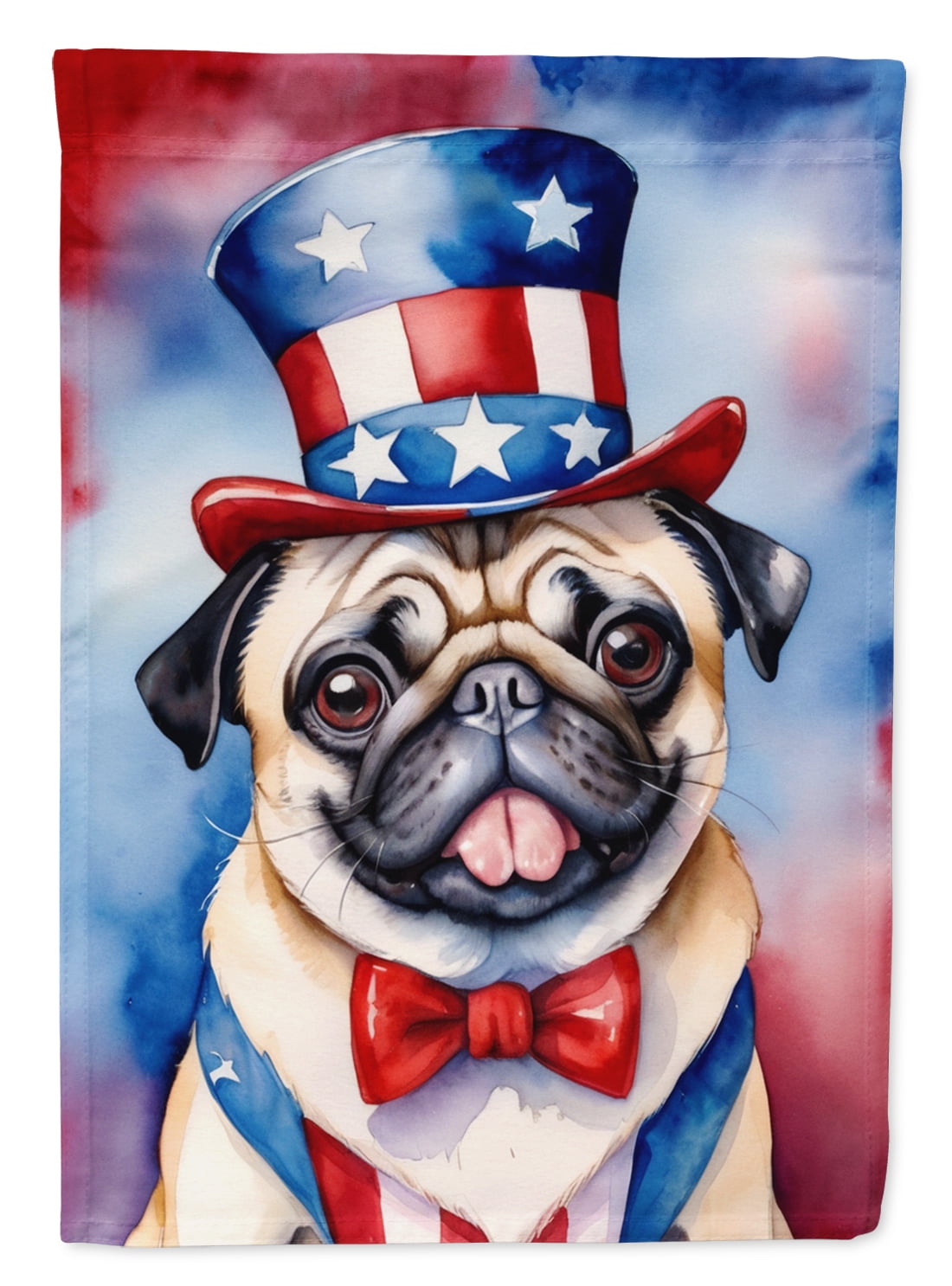 Pug Patriotic Garden Flag 11.25 in x 15.5 in