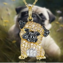 Pug Pet-shaped Pendant Necklace