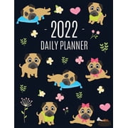 Pug Planner 2022 Funny Tiny Dog Monthly Agenda January-December Organizer 12 Months Cute Canine Puppy Pet Scheduler w, Paperback