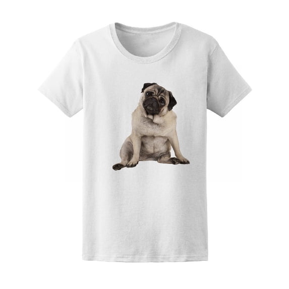Pug Puppy Dog Sitting Down Tee Men's -Image by Shutterstock