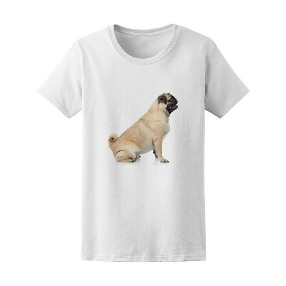 Pug Puppy Sitting In Profile Tee Women's -Image by Shutterstock