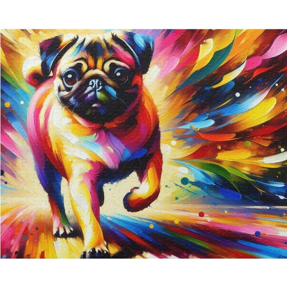 Pug Puzzle,500 Pieces Jigsaw Puzzle Dog, Pug Lover, Puzzles Dogs, Dog Puzzles, Pug Jigsaw Gift