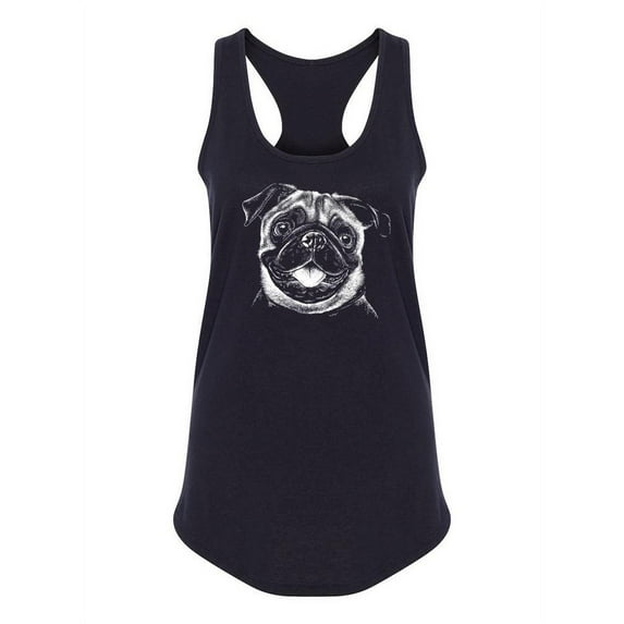 Pug Retro Design Tank Women -Image by Shutterstock, Female XX-Large