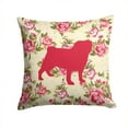 thumbnail image 1 of Pug Shabby Chic Yellow Roses  Fabric Decorative Pillow, 1 of 4