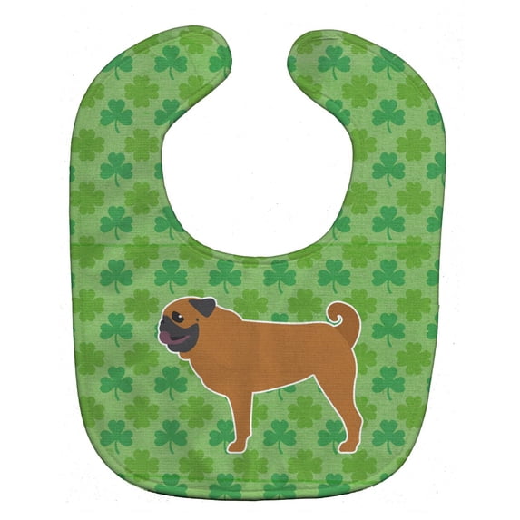 Pug Shamrocks Baby Bib