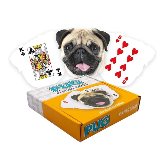 Pug-Shaped Playing Cards | 52 Card Deck + 2 Jokers