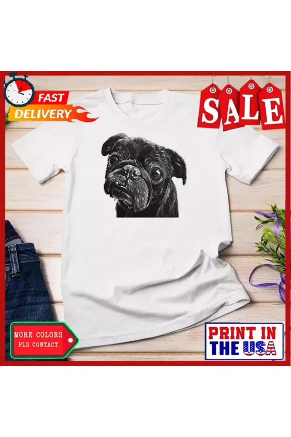Pug Shirt, Black Pug T-Shirt