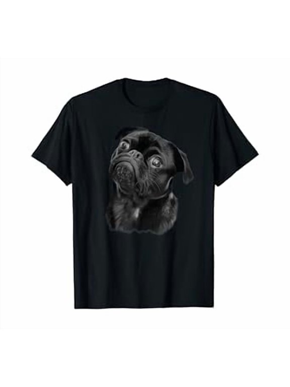 Pug Shirt For Dog Mom Dad Gift Funny Cute Black Pug T-Shirt