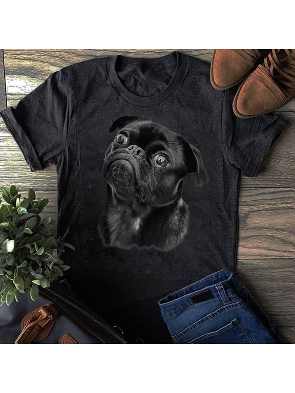 Pug Shirt For Dog Mom Dad Gift Idea Cute Black Pug T-Shirt - Gift for Dog Lovers - Dog - Pug Lovers - Mother's Day