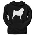 thumbnail image 1 of Pug Silhouette Black Adult Hoodie, 1 of 1