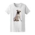 thumbnail image 1 of Pug Sitting And Looking Camera Tee Women's -Image by Shutterstock, 1 of 2
