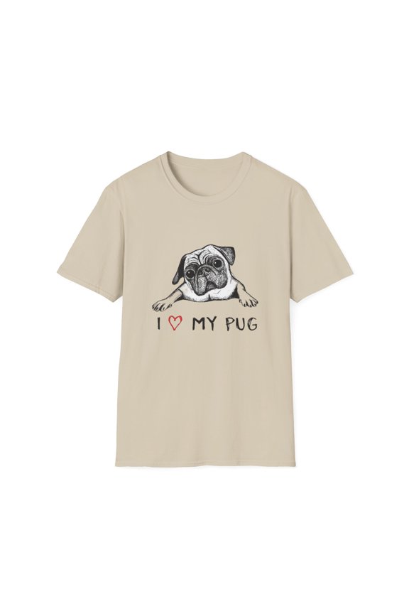 Pug Softstyle T-Shirt, Pug Dog shirt, Pug Dog