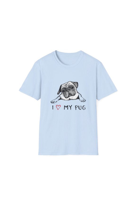 Pug Softstyle T-Shirt, Pug Dog shirt, Pug Dog