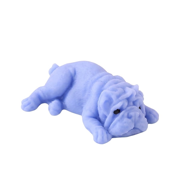 Pug Squishies Showcasing Lazy Dog Silhouette – Ultra Soft Kawaii Puppy Squeeze for Desktop Decompression, Office Fidget and Unique Adult Gifts,Blue