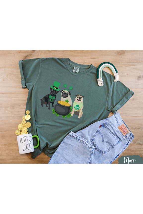 Pug St Patricks Day Shirt, Pug Shirt, Pug Dog, Pug Mom, Pug , Pug Owner, Pug Tee, Pug , St Pattys Day Shirt, St Pattys Shirt All Size S-5XL