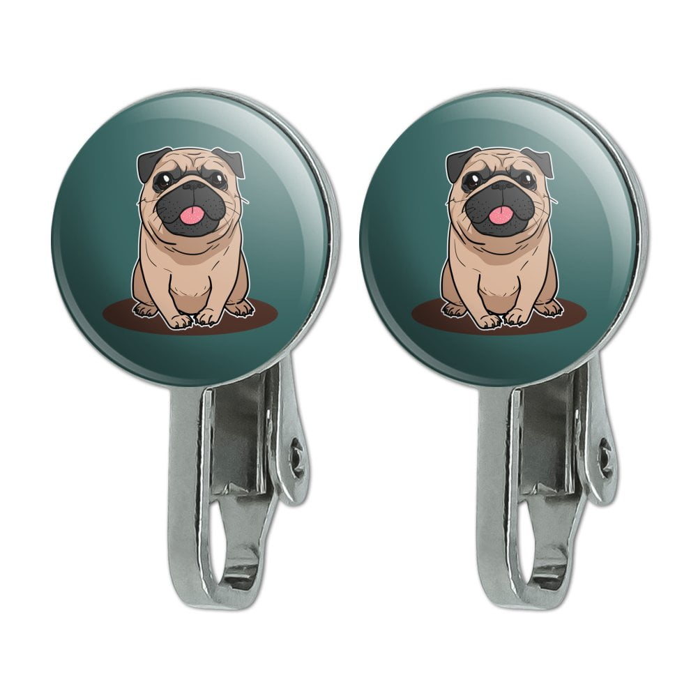 Pug stud earrings hot sale