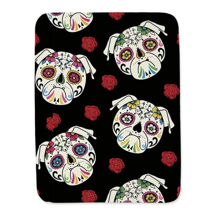 Pug Sugar Skulls Blanket -Image by Shutterstock,