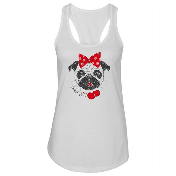 Pug, Sweet Girl Tank Women -Image by Shutterstock, Female XX-Large